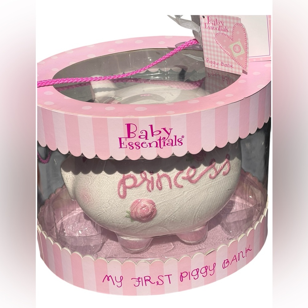 New Baby Girl Piggy Bank “Princess” By Baby Essentials - Picture 11 of 16